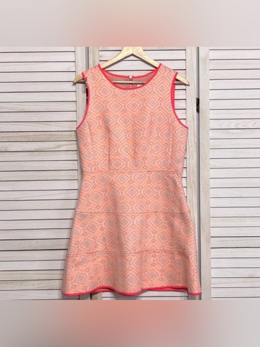 Sail to Sable Melon Jacquard Fit n Flare Mini Dress Size 6 PRICE FIRM